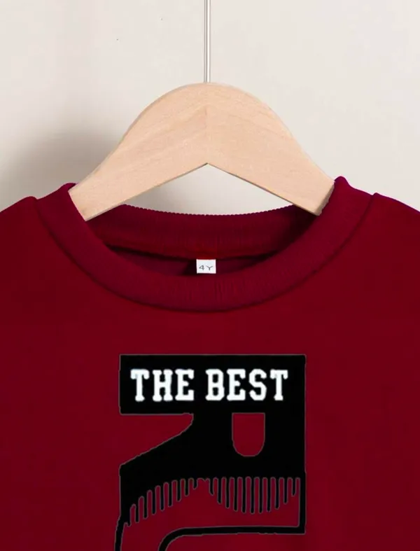 Maroon_Polycotton_Run_Printed_Trendy_Top_And_Bottom_Set_For_Boys