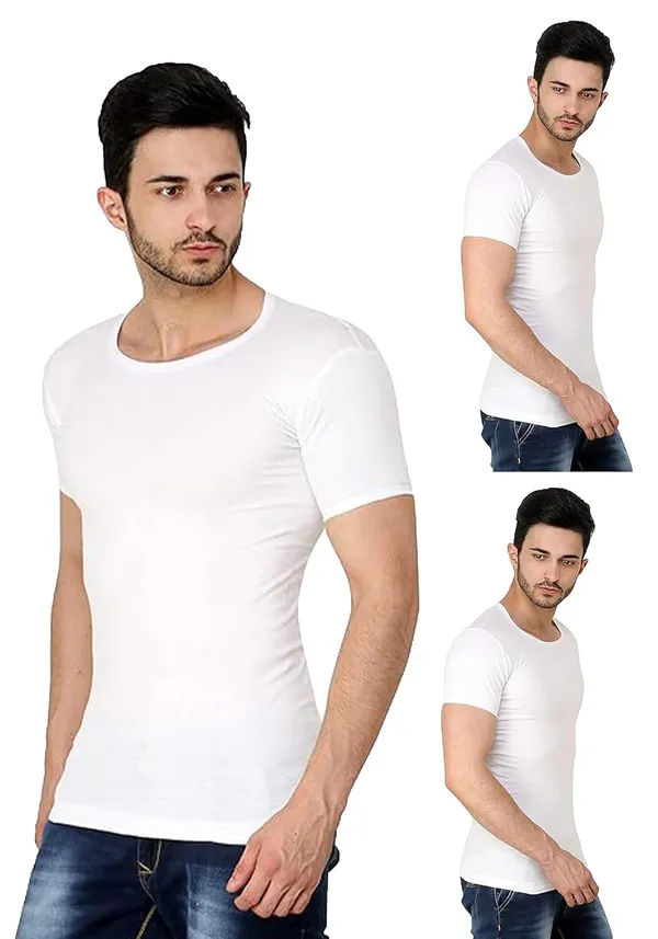 Youngman_Round_Neck_With_Half_Sleeve_Cotton_Vest_Combo_Pack_Of_3_For_Men_100%_Combed_Cotton_Stretchable_&_Breathable_Comfortable_Fit_Ideal_Summer_Innerwear