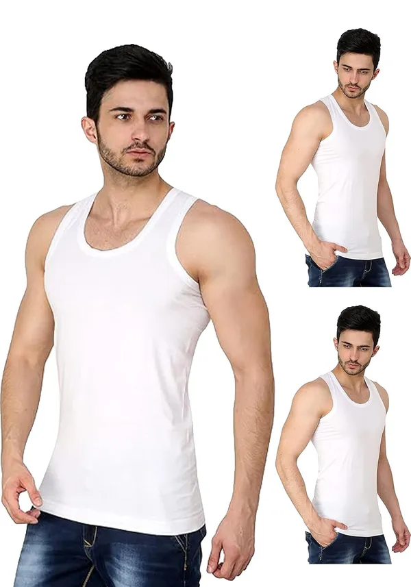 Youngman_Round_Neck_Sleeveless_Cotton_Vest_Combo_Pack_Of_3_For_Men_100%_Combed_Cotton_Stretchable_&_Breathable_Comfortable_Fit_Ideal_Summer_Innerwear