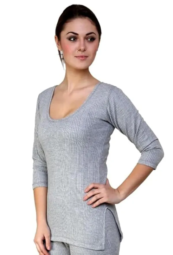 Women's_3/4th_Sleeves_Thermal_Top_For_Winter_Warmth_Heat_Retaining_Fabric_Ideal_Foraying_Lightweight_And_Comfortable_Fit_Cold_Weather_Protection