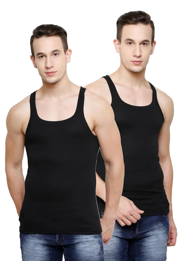 Ribbs_Round_Neck_Sleeveless_Cotton_Vest_Combo_Pack_Of_2_For_Men_100%_Combed_Cotton_Size_Durable_Breathable_Fabric_Seamless_Design_And_Body_contouring_Fit