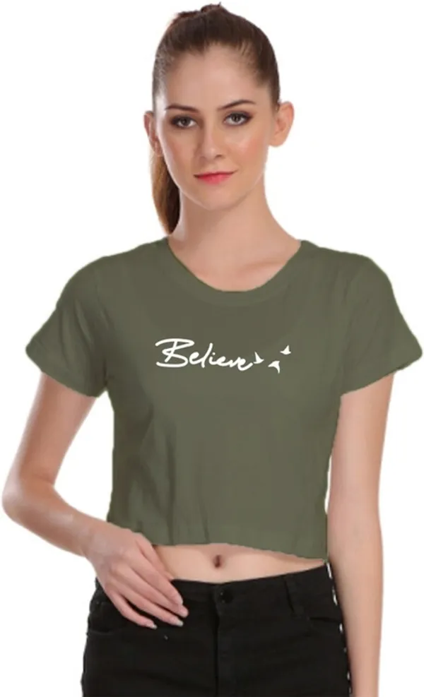 Green_Casual_Printed_Pure_Cotton_Crop_Top_For_Women