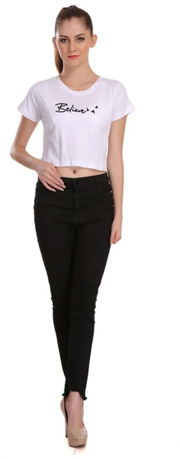 White_Casual_Printed_Pure_Cotton_Crop_Top_For_Women