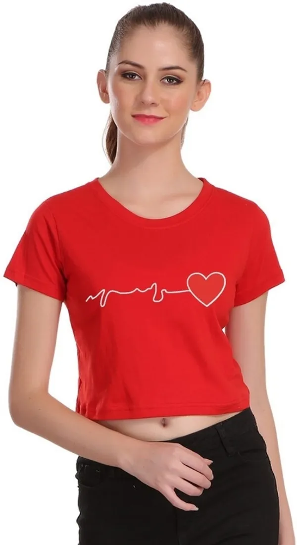 Red_Casual_Printed_Pure_Cotton_Crop_Top_For_Women
