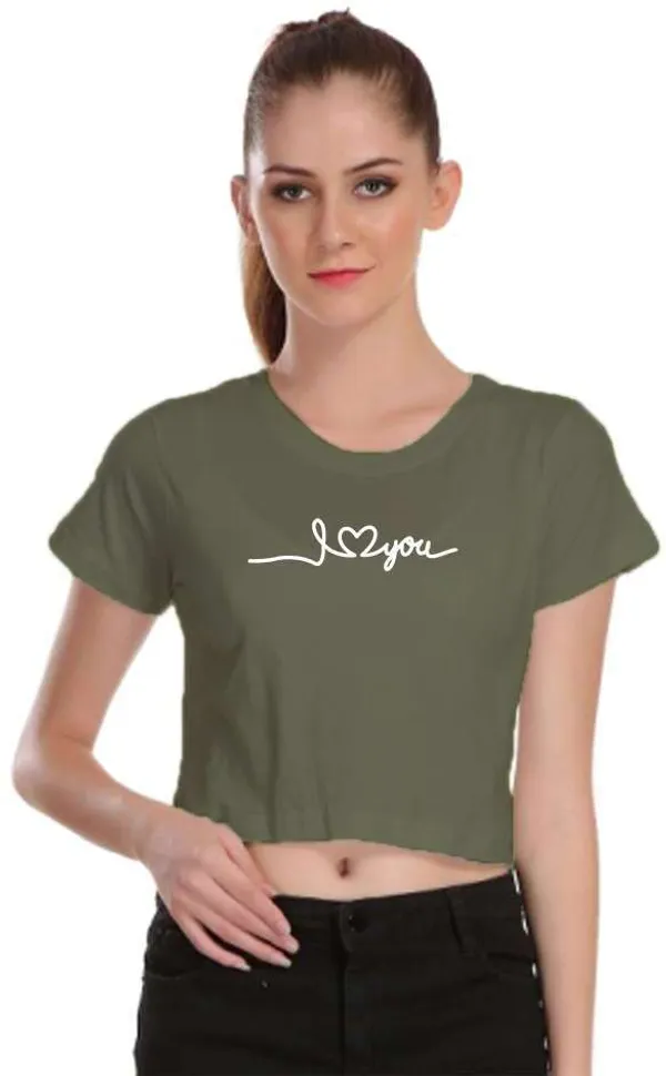 Green_Casual_Printed_Pure_Cotton_Crop_Top_For_Women