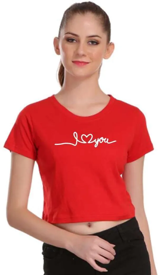 Red_Casual_Printed_Pure_Cotton_Crop_Top_For_Women
