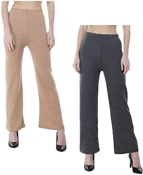 Beige_&_Grey_Regular_Casual_Wool_Trouser_For_Women_(Pack_of_2)