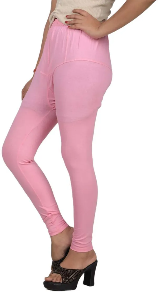 Pink_Cotton_Blend_Solid_Casual_Ethnic_Wear_Leggings_For_Women