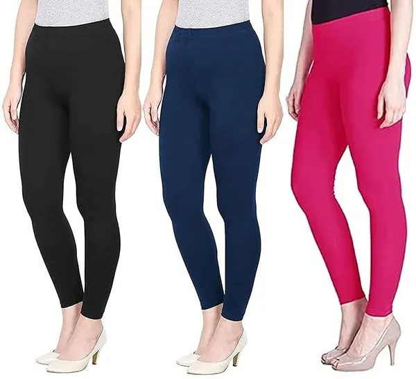 Multicolor_Cotton_Blend_Solid_Casual_Ethnic_Wear_Leggings_For_Women