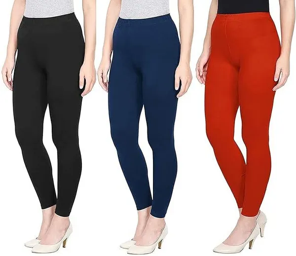 Multicolor_Cotton_Blend_Solid_Casual_Ethnic_Wear_Leggings_For_Women