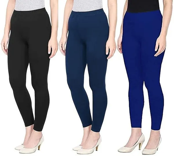 Multicolor_Cotton_Blend_Solid_Casual_Ethnic_Wear_Leggings_For_Women