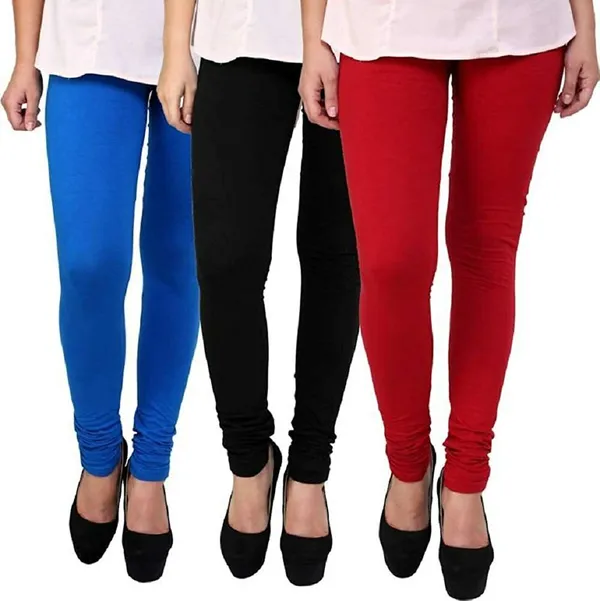 Multicolor_Silk_Blend_Solid_Casual_Ethnic_Wear_Leggings_For_Women_(Pack_Of_3)
