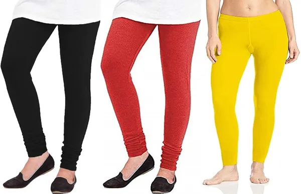 Multicolor_Silk_Blend_Solid_Casual_Ethnic_Wear_Leggings_For_Women_(Pack_Of_3)