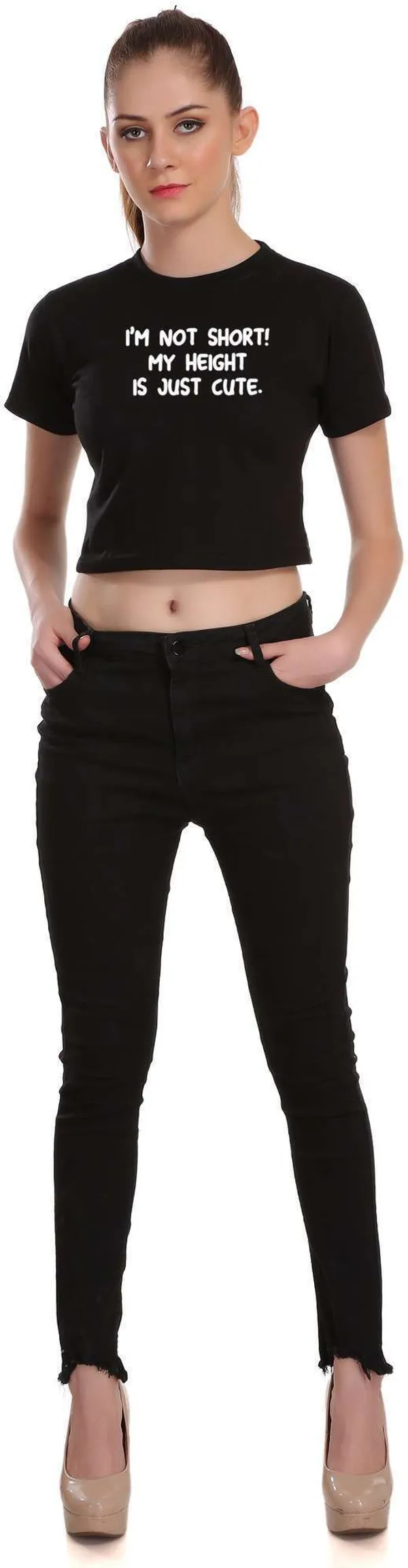 Black_Casual_Printed_Pure_Cotton_Crop_Top_For_Women