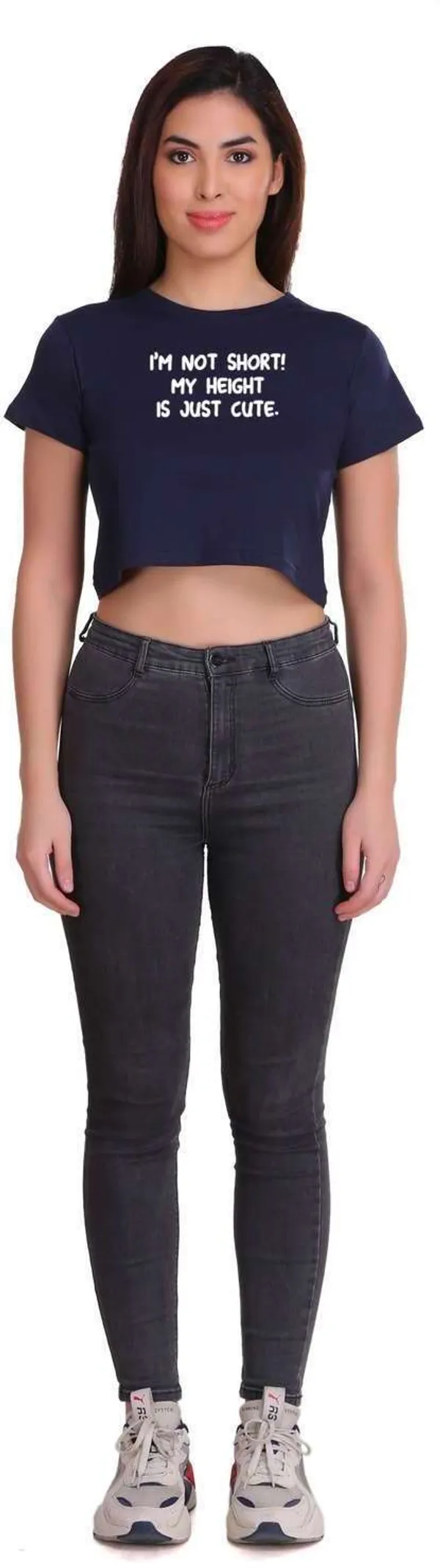 Dark_Blue_Casual_Printed_Pure_Cotton_Crop_Top_For_Women