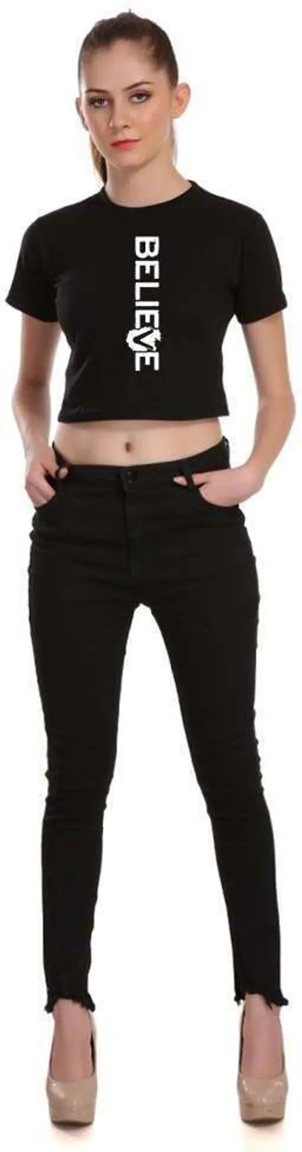 Black_Casual_Printed_Pure_Cotton_Crop_Top_For_Women