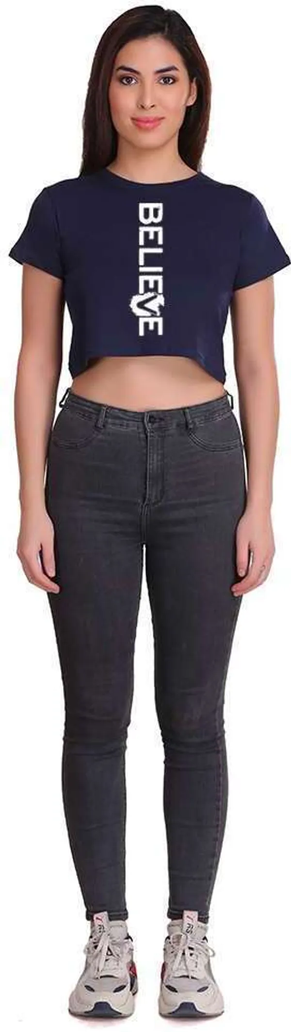 Dark_Blue_Casual_Printed_Pure_Cotton_Crop_Top_For_Women