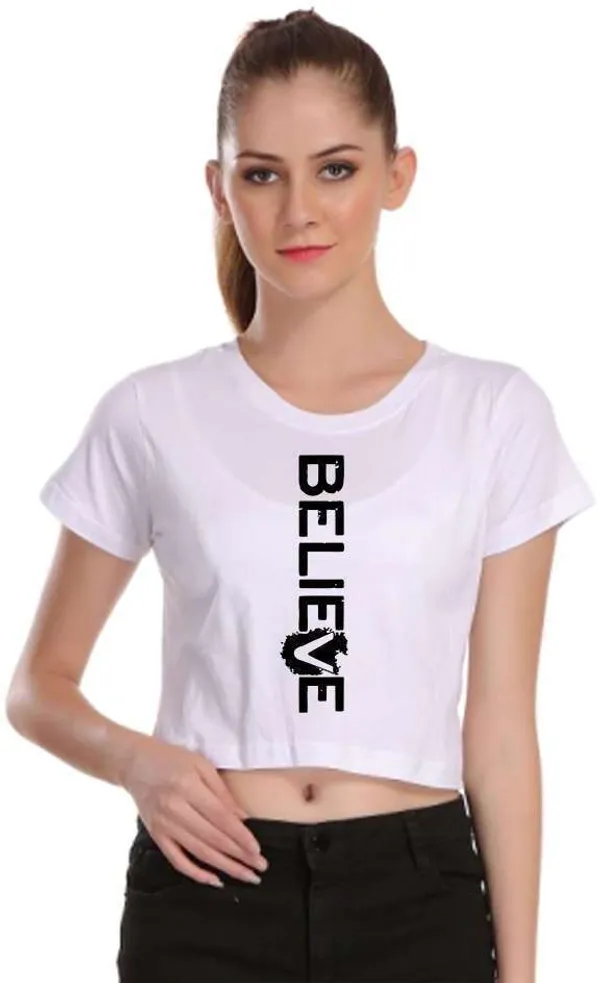White_Casual_Printed_Pure_Cotton_Crop_Top_For_Women
