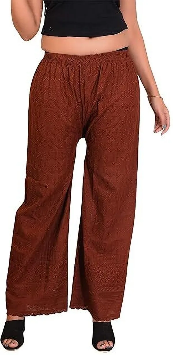 Brown_Regular_Casual_Cotton_Blend_Trouser_For_Women