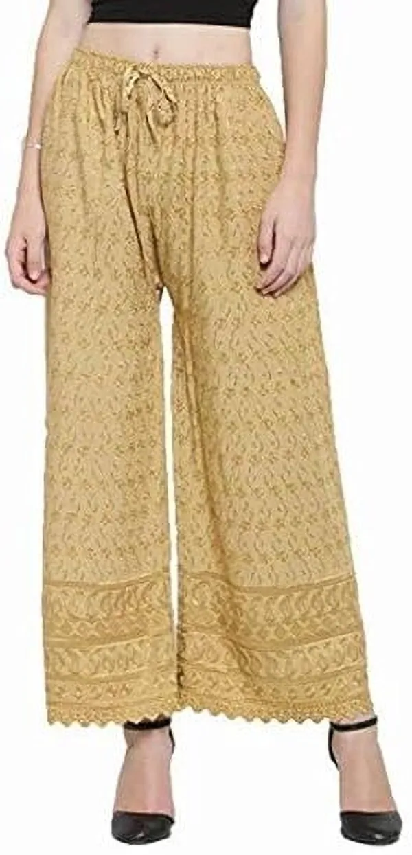 Beige_&_Blue_Regular_Casual_Cotton_Blend_Trouser_For_Women