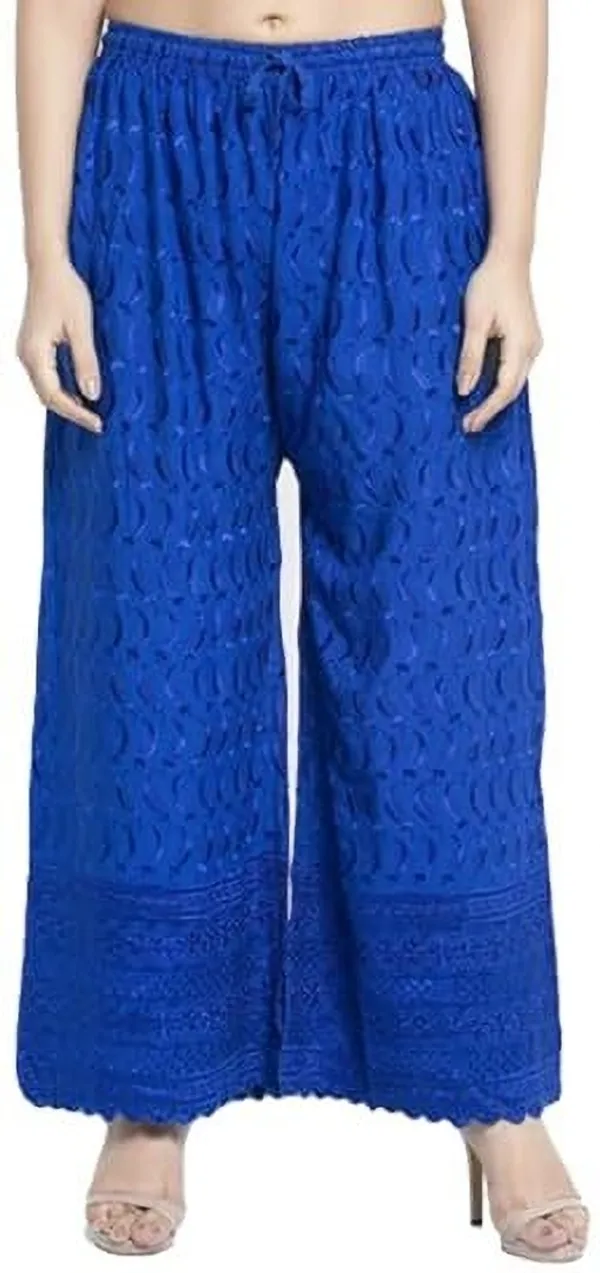 Beige_&_Blue_Regular_Casual_Cotton_Blend_Trouser_For_Women
