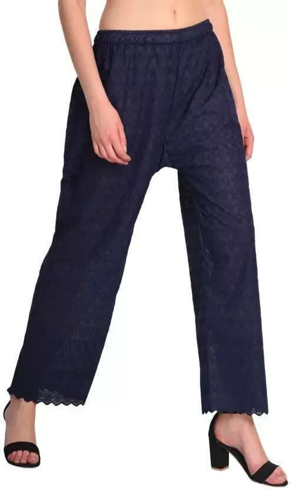 Black_&_Dark_Blue_Regular_Casual_Cotton_Blend_Trouser_For_Women