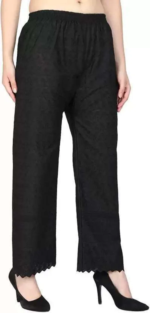 Black_&_Orange_Regular_Casual_Cotton_Blend_Trouser_For_Women