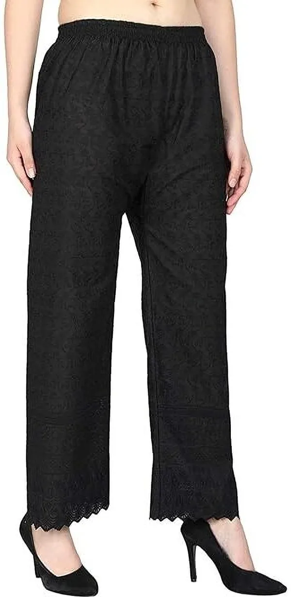 Black_&_Maroon_Regular_Casual_Cotton_Blend_Trouser_For_Women