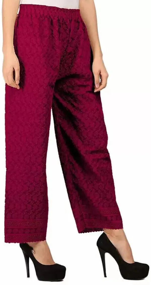 Black_&_Maroon_Regular_Casual_Cotton_Blend_Trouser_For_Women