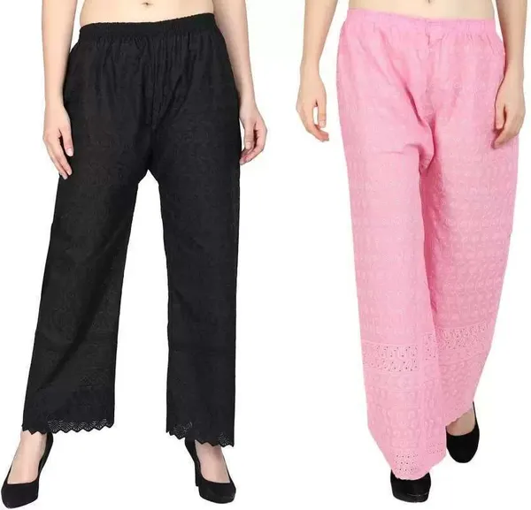 Pink_&_Black_Regular_Casual_Cotton_Blend_Trouser_For_Women