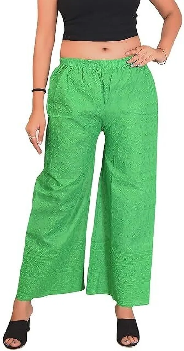Green_Regular_Casual_Cotton_Blend_Trouser_For_Women