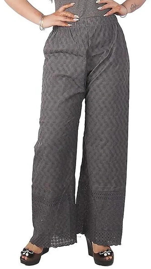 Grey_Regular_Casual_Cotton_Blend_Trouser_For_Women