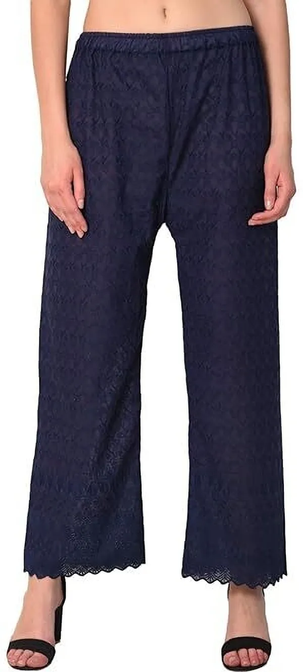 Dark_Blue_Regular_Casual_Cotton_Blend_Trouser_For_Women
