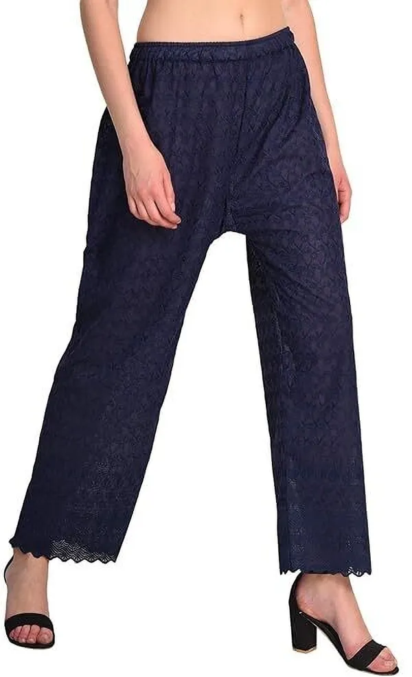 Dark_Blue_Regular_Casual_Cotton_Blend_Trouser_For_Women