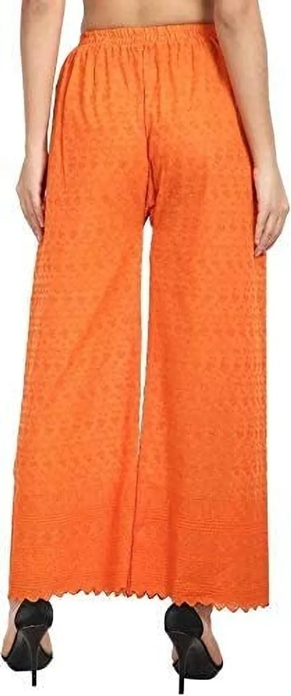 Orange_Regular_Casual_Cotton_Blend_Trouser_For_Women