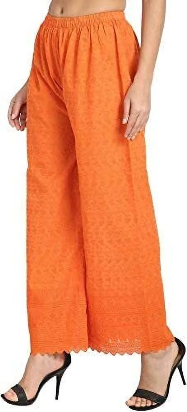 Orange_Regular_Casual_Cotton_Blend_Trouser_For_Women