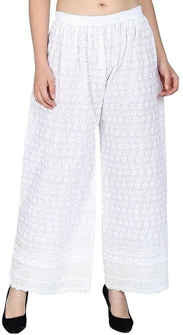 White_Regular_Casual_Cotton_Blend_Trouser_For_Women