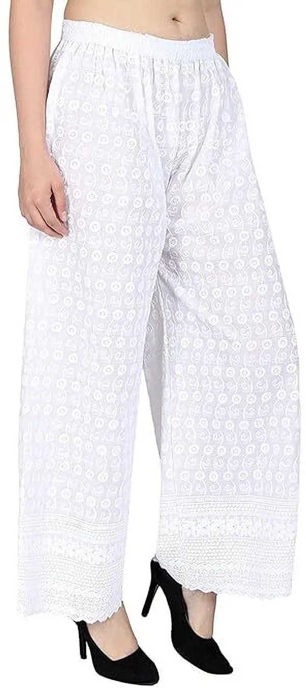 White_Regular_Casual_Cotton_Blend_Trouser_For_Women
