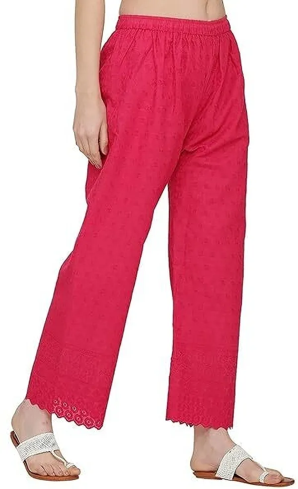 Red_Regular_Casual_Cotton_Blend_Trouser_For_Women