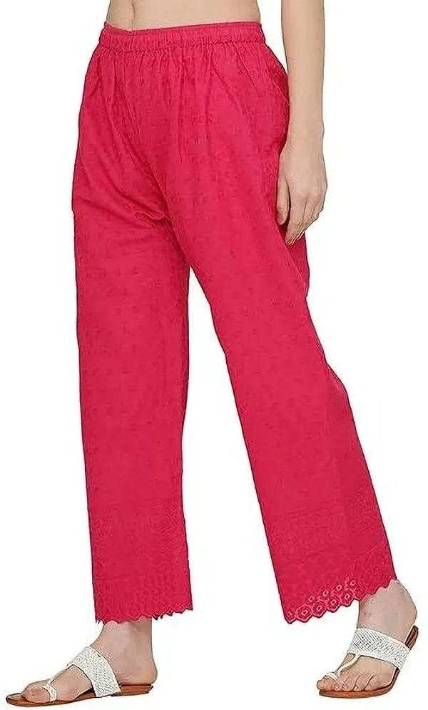 Red_Regular_Casual_Cotton_Blend_Trouser_For_Women