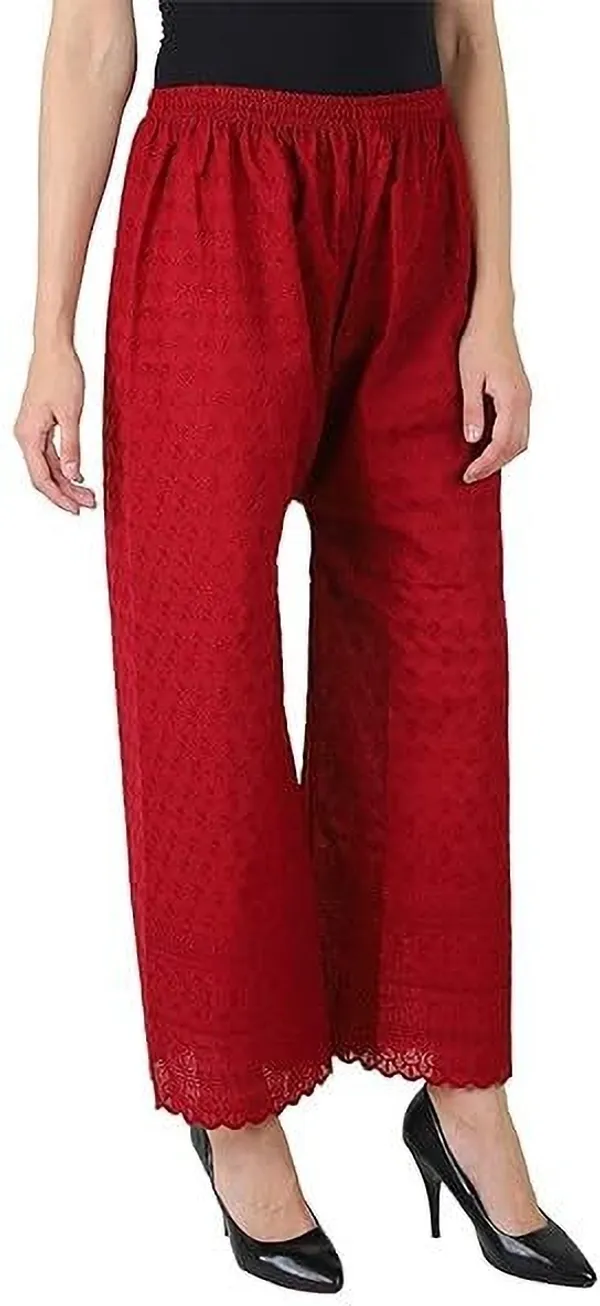 Maroon_Regular_Casual_Cotton_Blend_Trouser_For_Women