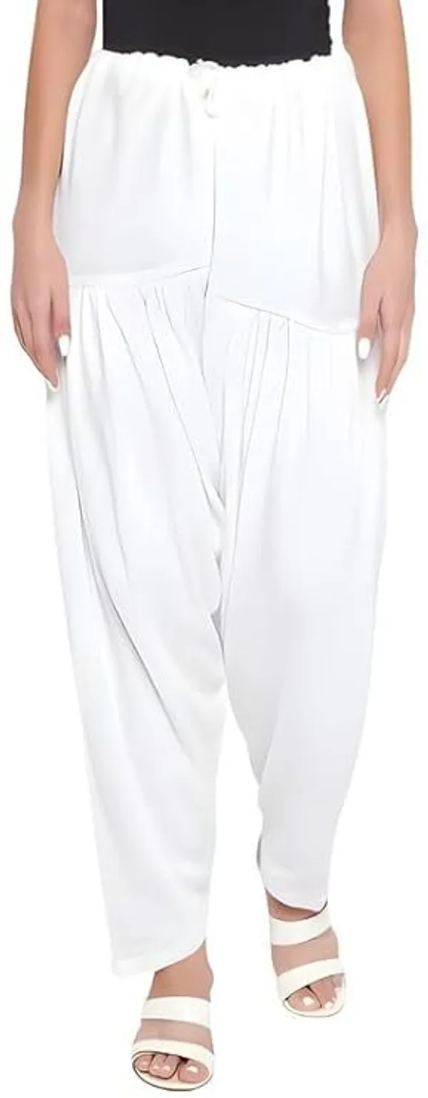 Black_&_White_Regular_Wool_Blend_Solid_Salwar_For_Women