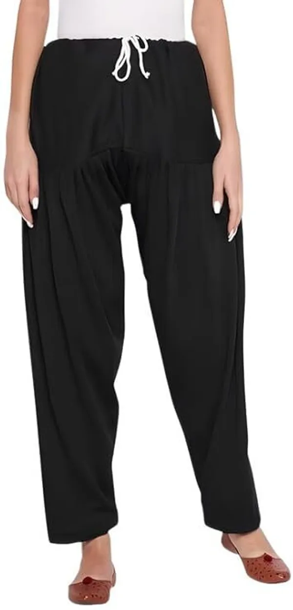Black_&_Blue_Regular_Wool_Blend_Solid_Salwar_For_Women
