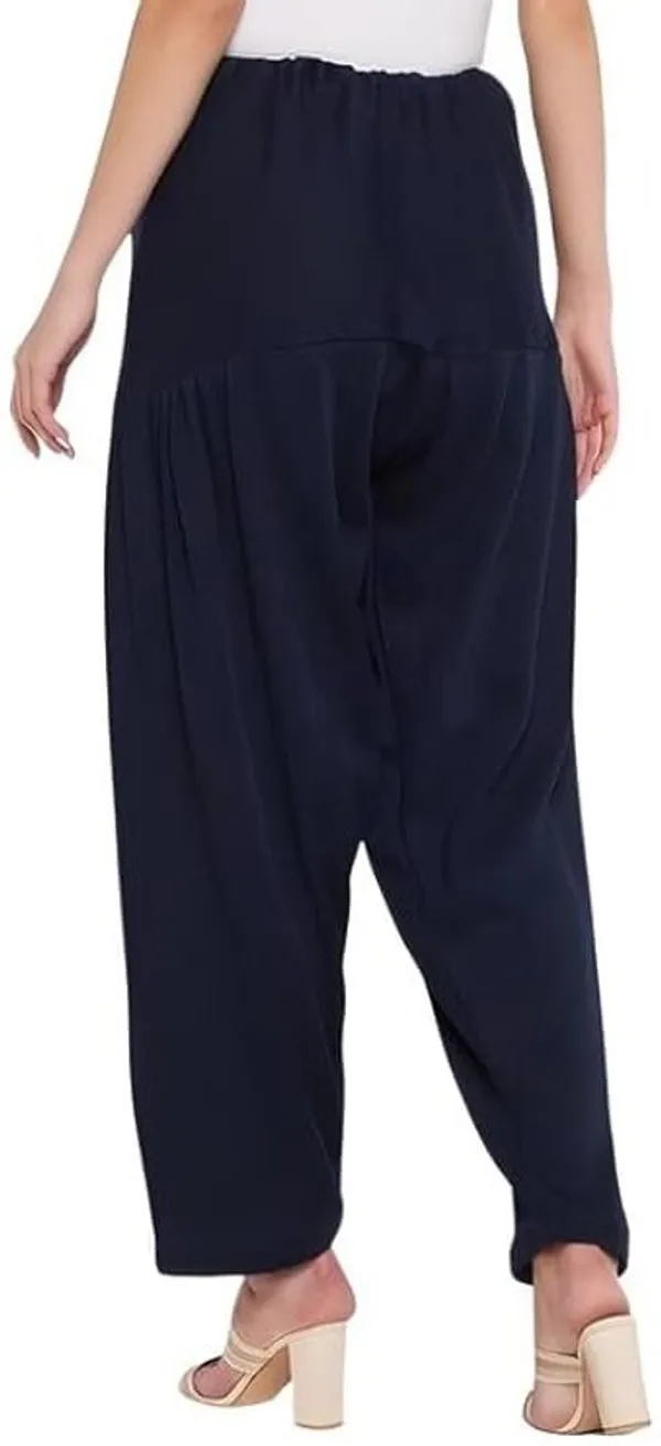 Black_&_Blue_Regular_Wool_Blend_Solid_Salwar_For_Women