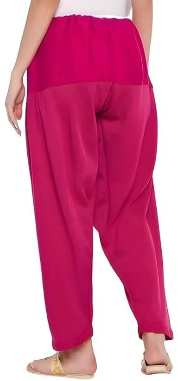 Blue_&_Pink_Regular_Wool_Blend_Solid_Salwar_For_Women