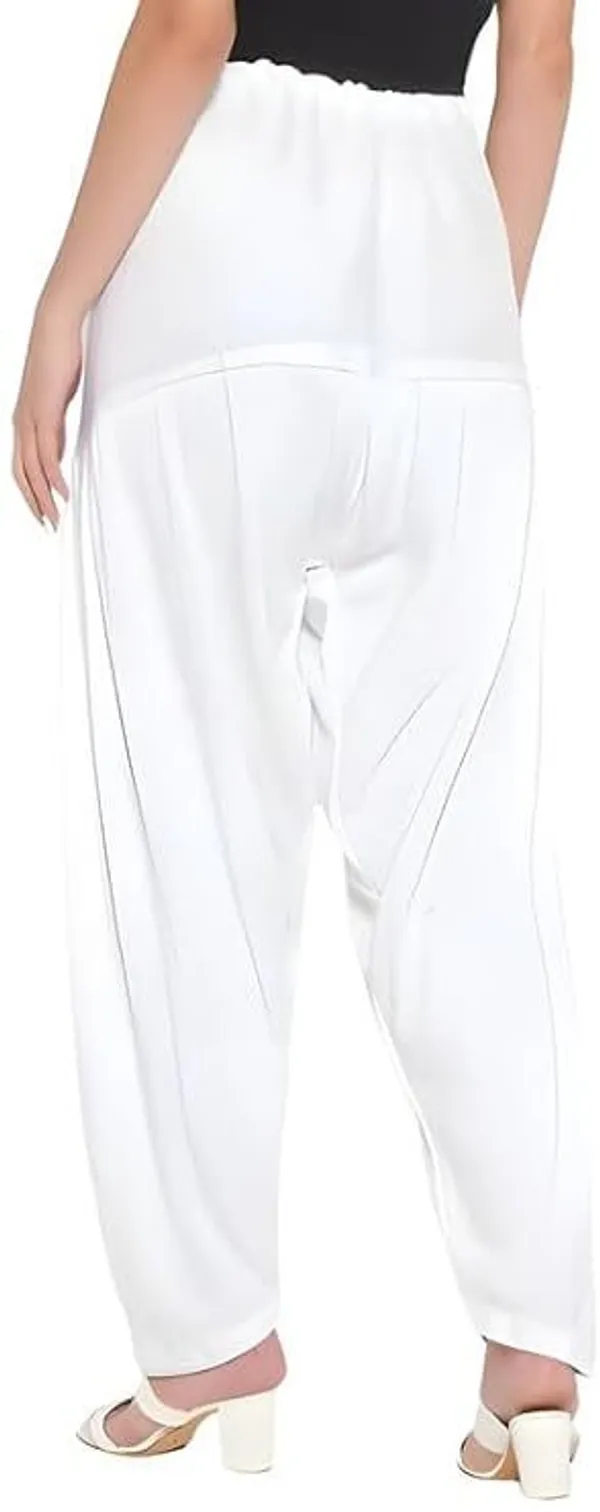 Red_&_White_Regular_Wool_Blend_Solid_Salwar_For_Women