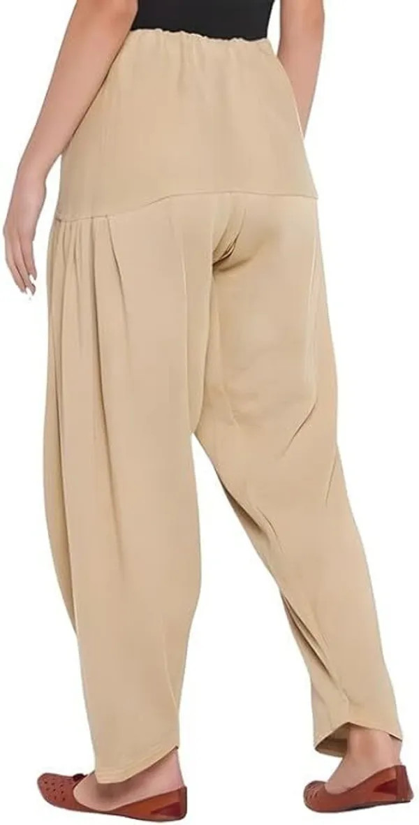 Red_&_Beige_Regular_Wool_Blend_Solid_Salwar_For_Women