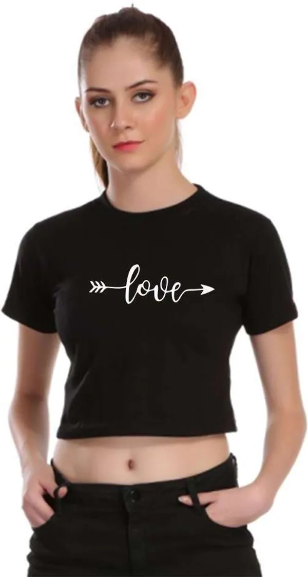 Black_Casual_Printed_Pure_Cotton_Crop_Top_For_Women