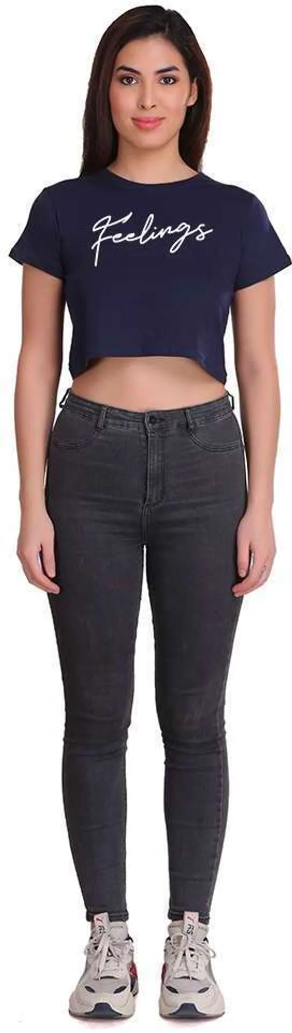 Dark_Blue_Casual_Printed_Pure_Cotton_Crop_Top_For_Women