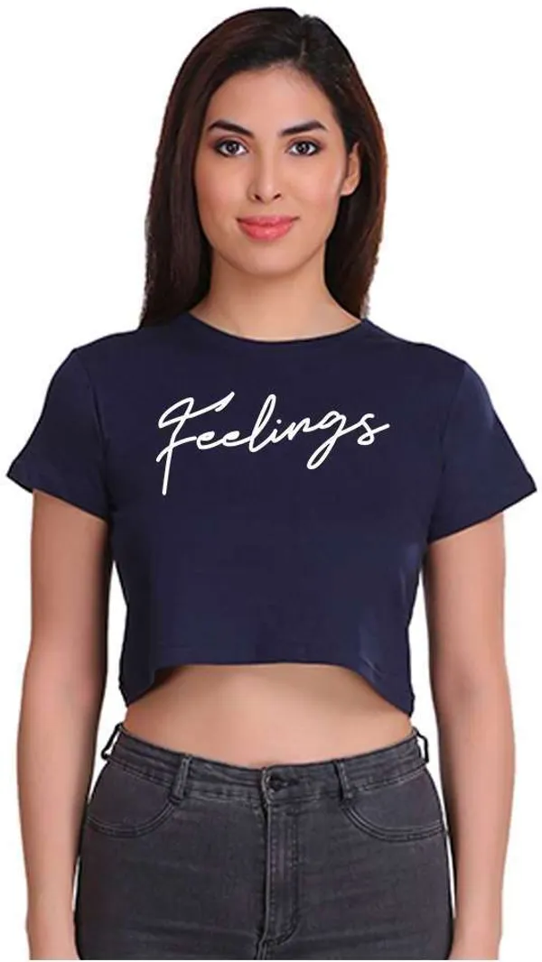 Dark_Blue_Casual_Printed_Pure_Cotton_Crop_Top_For_Women